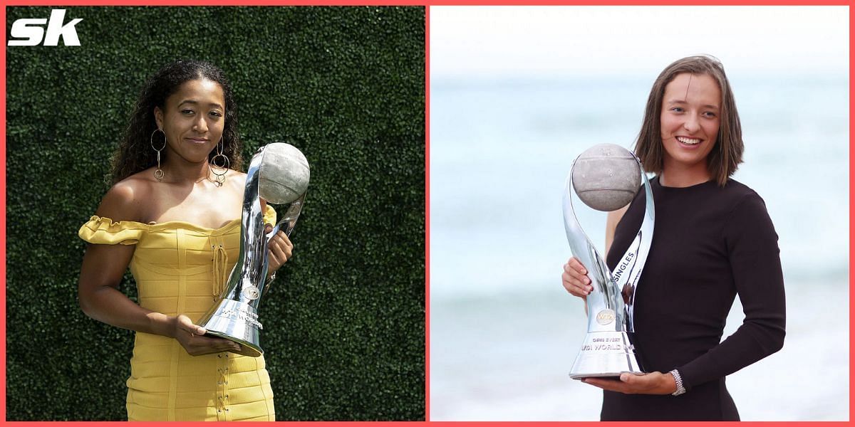 Naomi Osaka (L) and Iga Swiatek are both Grand Slam champions
