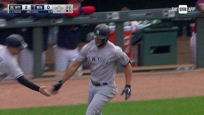 X 上的The Yankee “Fan”：「Aaron Judge and Giancarlo Stanton in the