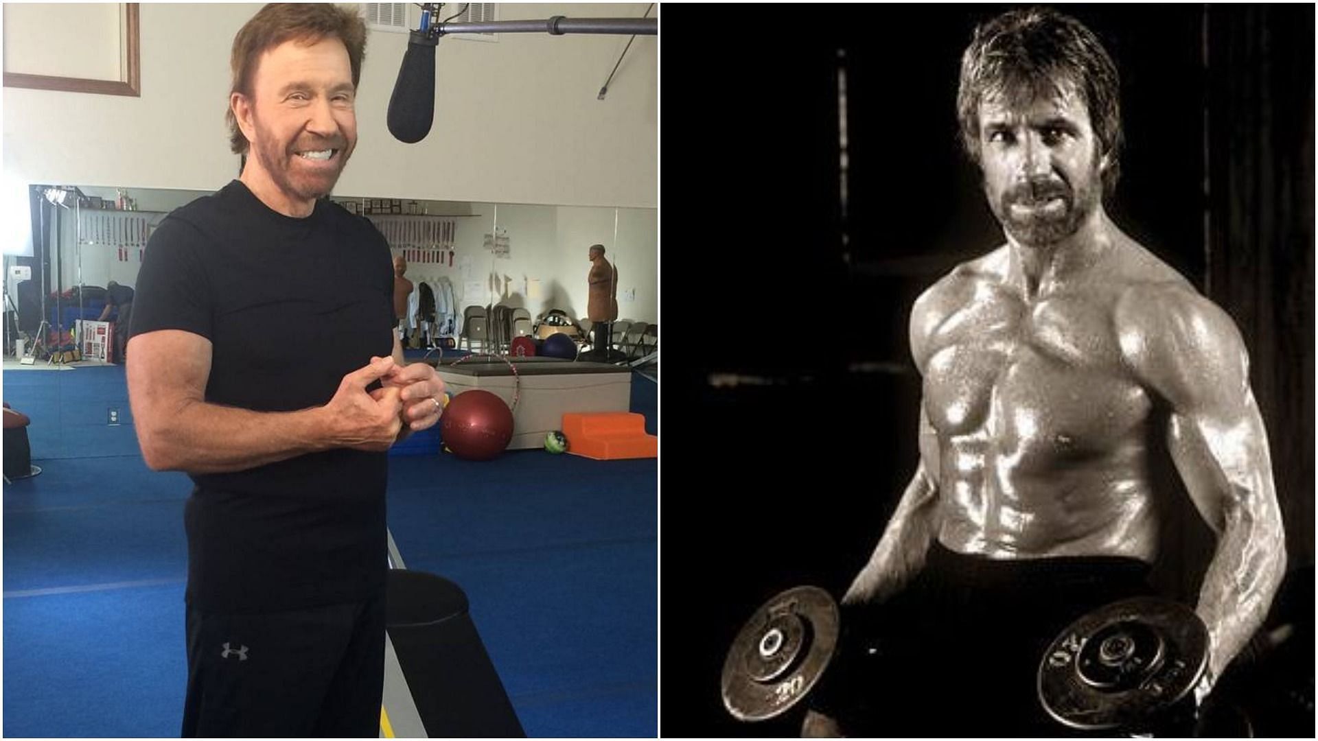 Chuck Norris works out four times a week at his Total Gym (Image via Instagram)