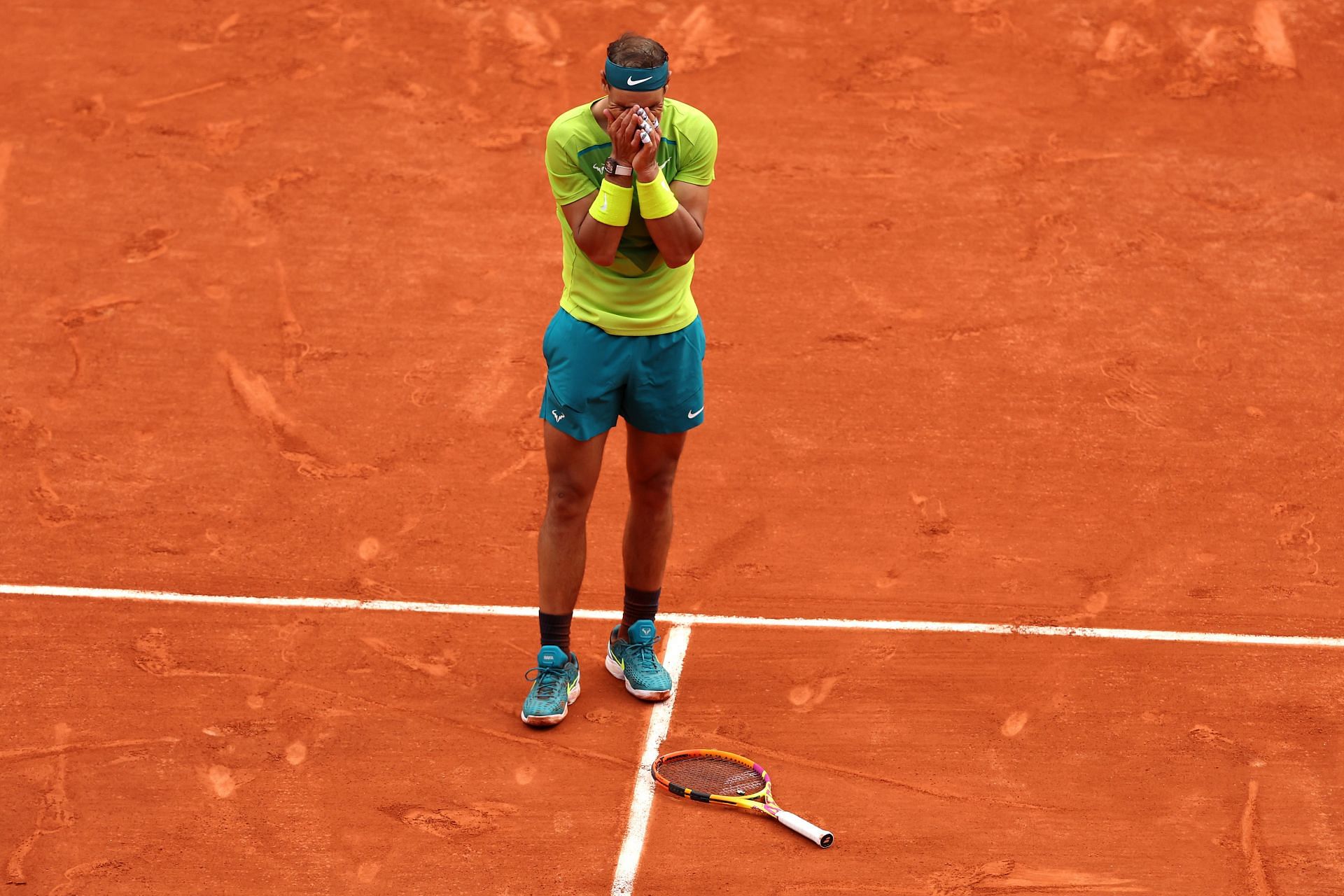An emotional Nadal after winning his 22nd Grand Slam title