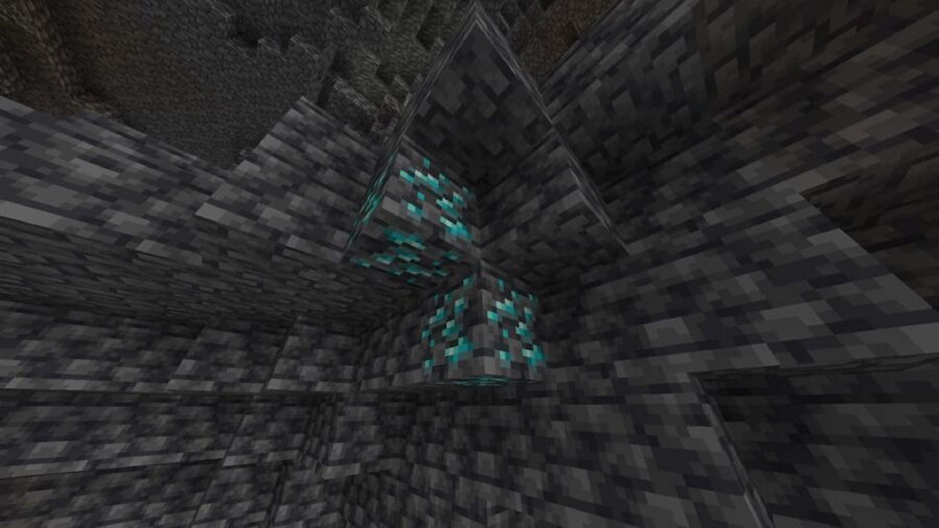 Diamond ore resting in deepslate blocks (Image via Mojang)