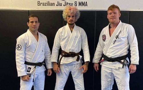 Augusto Mendes (left), Sean O'Malley (center), Tim Welch (right) [Image Credit: @sugaseanmma on Instagram)