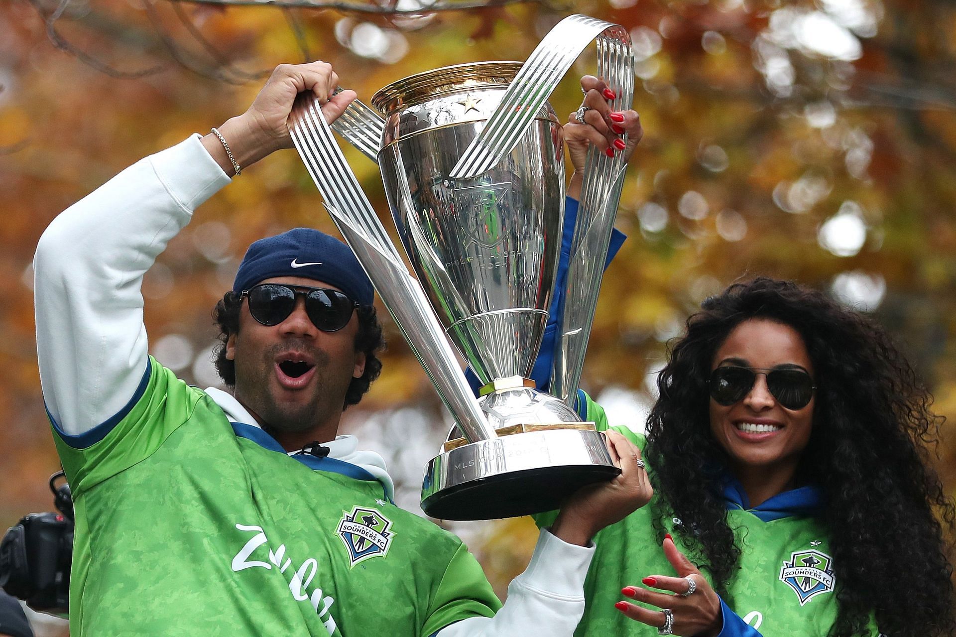 Seattle Sounders owners Russell Wilson and Ciara.