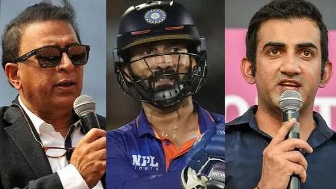 दिनेश कार्तिक को टी20 वर्ल्ड कप में ना शामिल किये जाने वाले बयान को लेकर सुनील गावस्कर ने साधा गौतम गंभीर पर निशाना