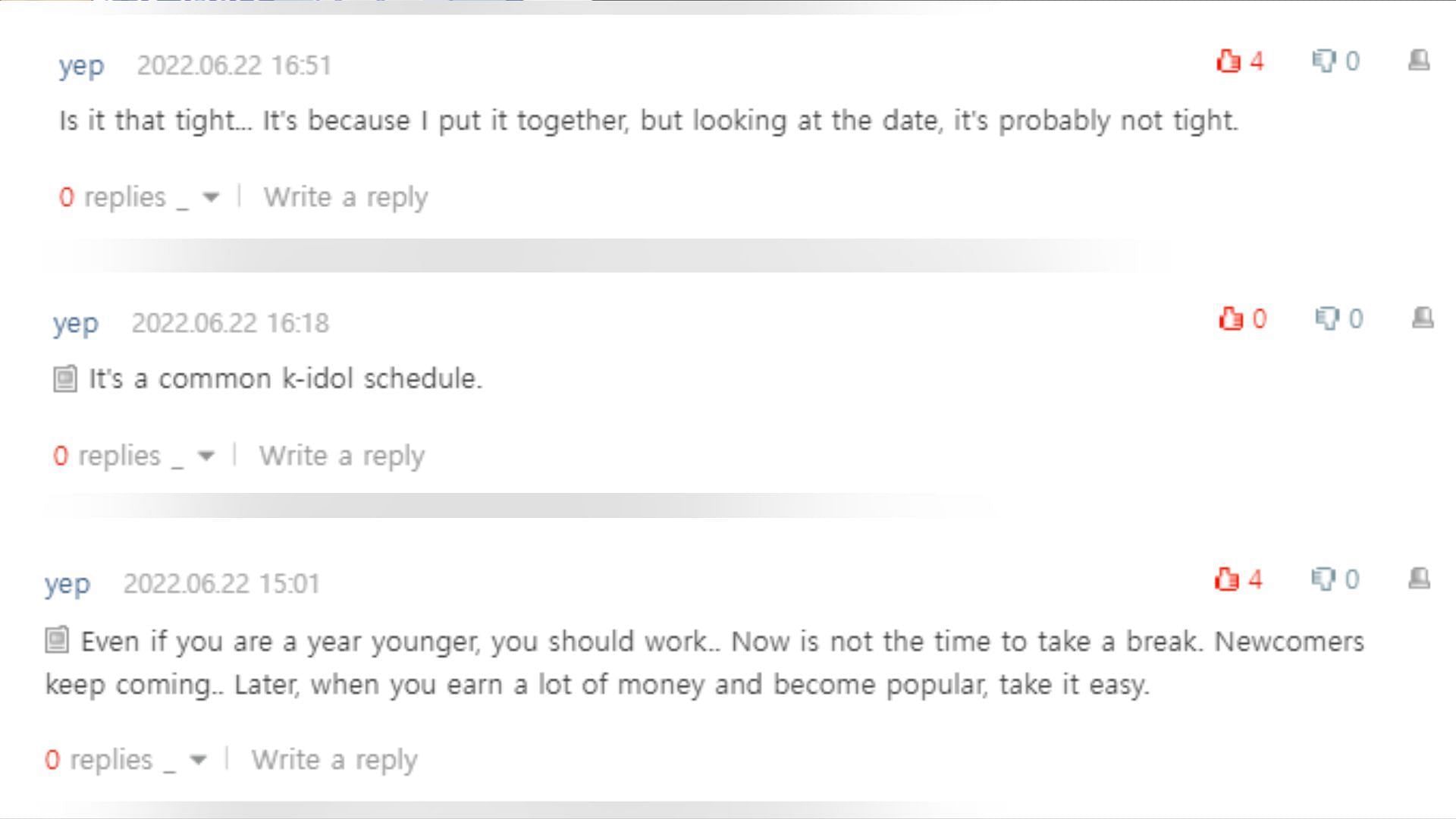 Comments under the blog post (Image via Pann Nate)