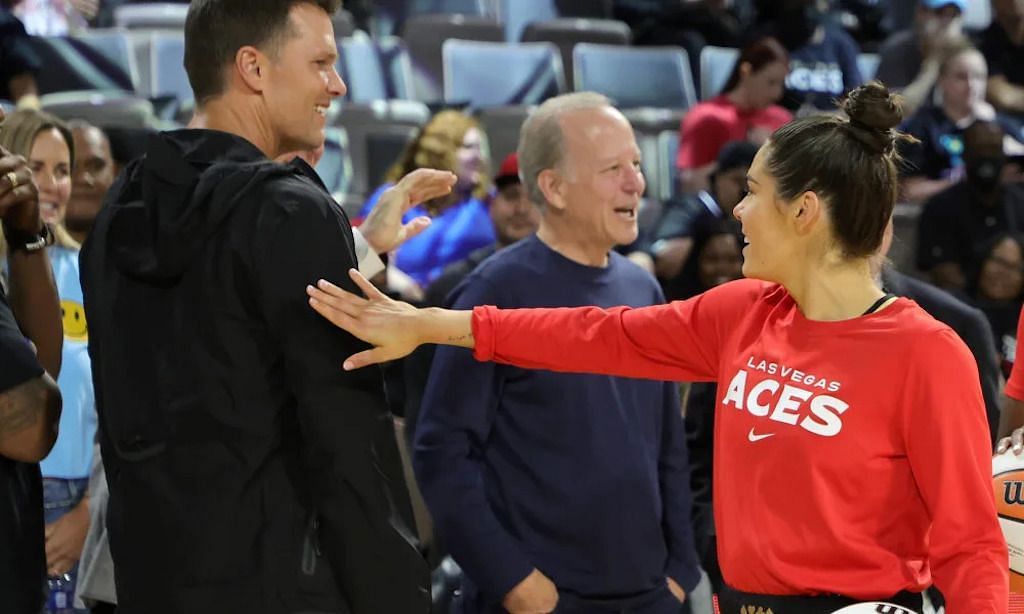 Las Vegas Aces guard Kelsey Plum and the Tampa Bay QB. Source: USA Today&#039;s FTW