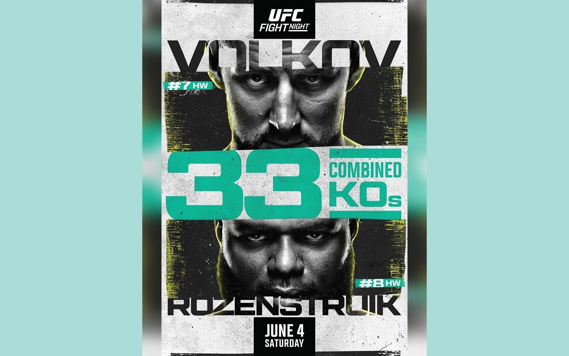 Alexander Volkov vs. Jairzinho Rozenstruik (Photo from @UFC via Instagram)