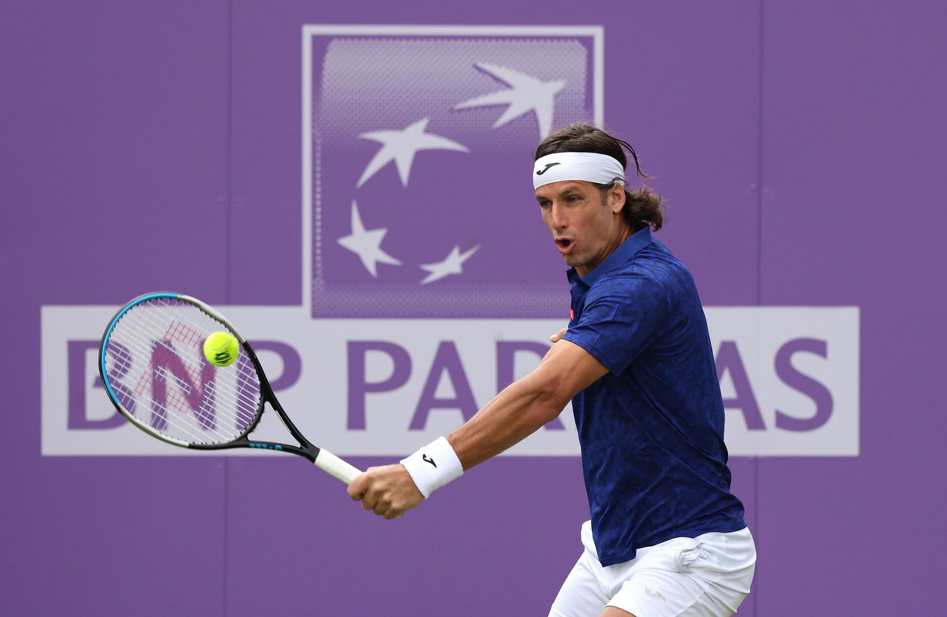 Feliciano Lopez in action during a tournament