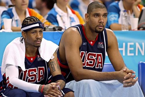 Allen Iverson (left) and Tim Duncan were polar opposites of each other. [Photo: Bleacher Report]