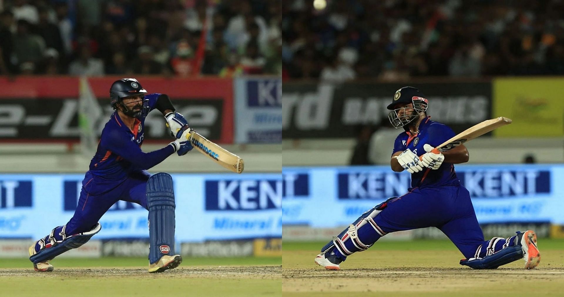 Dinesh Karthik (left) and Rishabh Pant. Pics: Getty Images