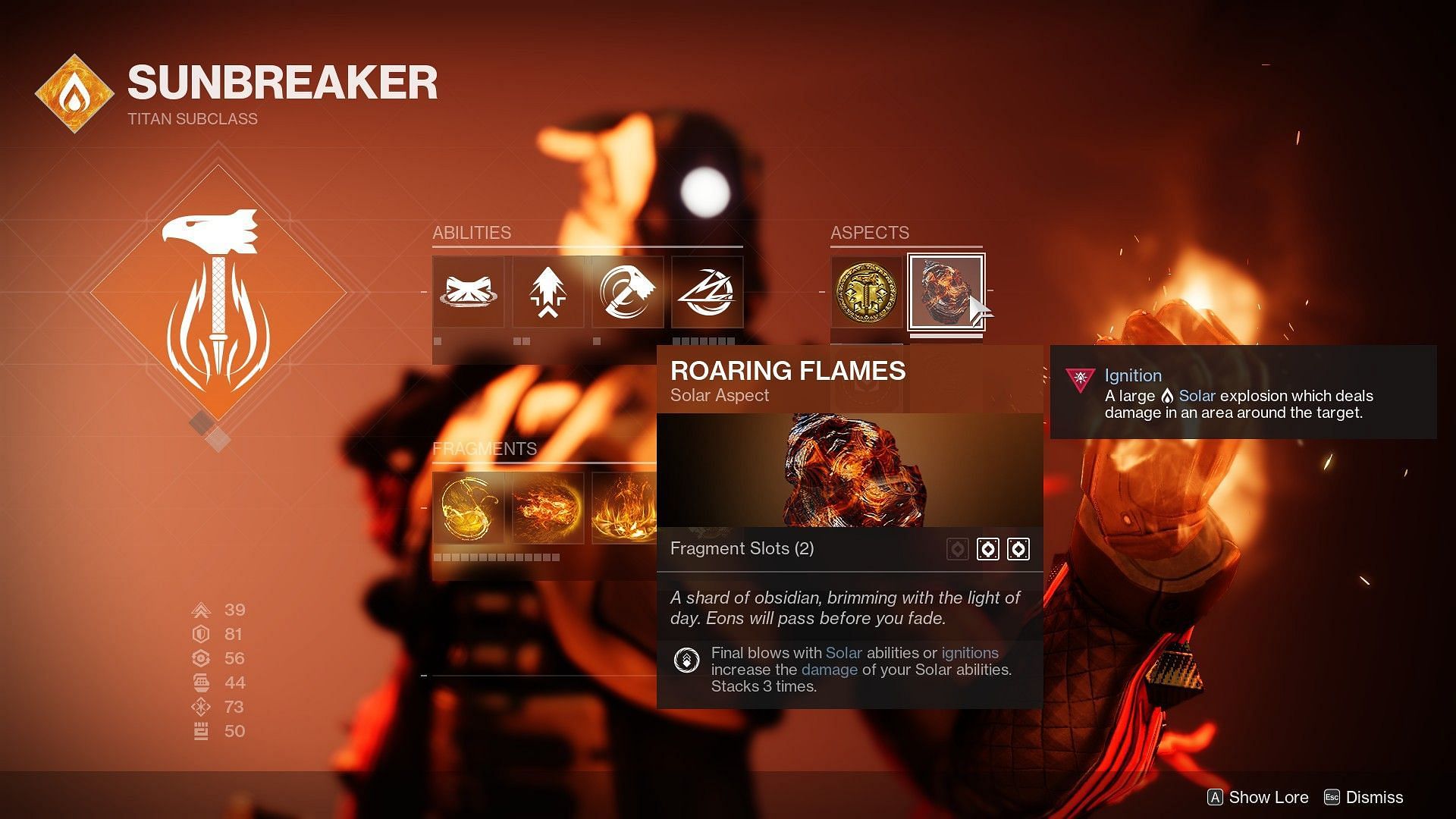 Roaring Flames for Titans (Image via Destiny 2)