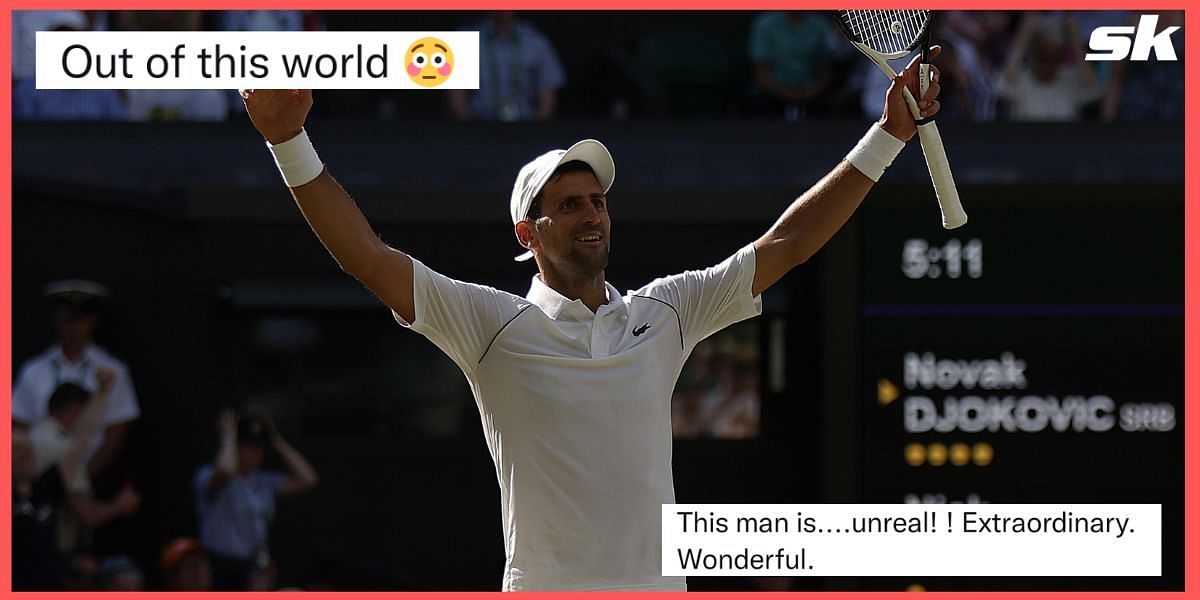 Fans react to some of Novak Djokovic&#039;s incredible shots at SW19 this year.