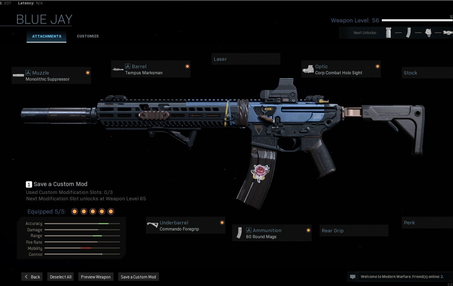 Call of Duty Warzone M13 loadout (Image via Activision)