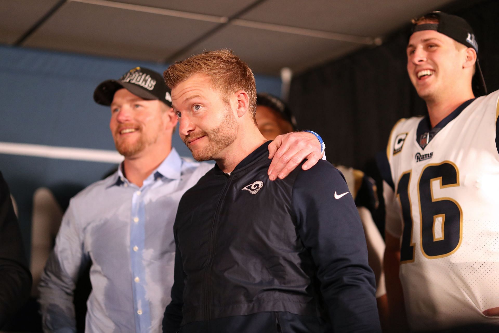 EXCLUSIVE: Rams GM Les Snead tells story behind iconic “F*** them picks” t- shirt from Super Bowl parade