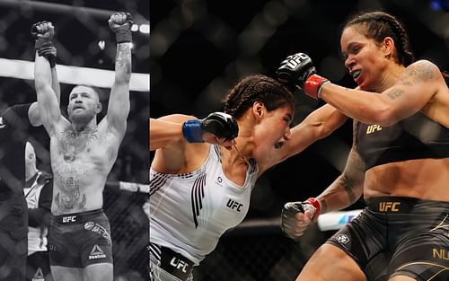 Conor McGregor (left), Julianna Pena vs. Amanda Nunes 1 (right)