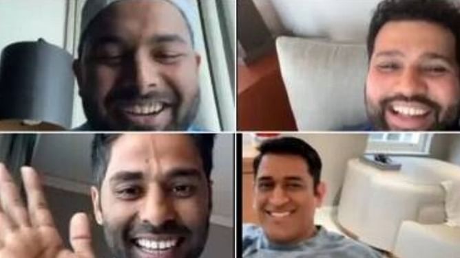 ऋषभ पंत के इंस्टाग्राम लाइव पर भारतीय खिलाड़ियों की मस्ती, एमएस धोनी भी आये नजर
