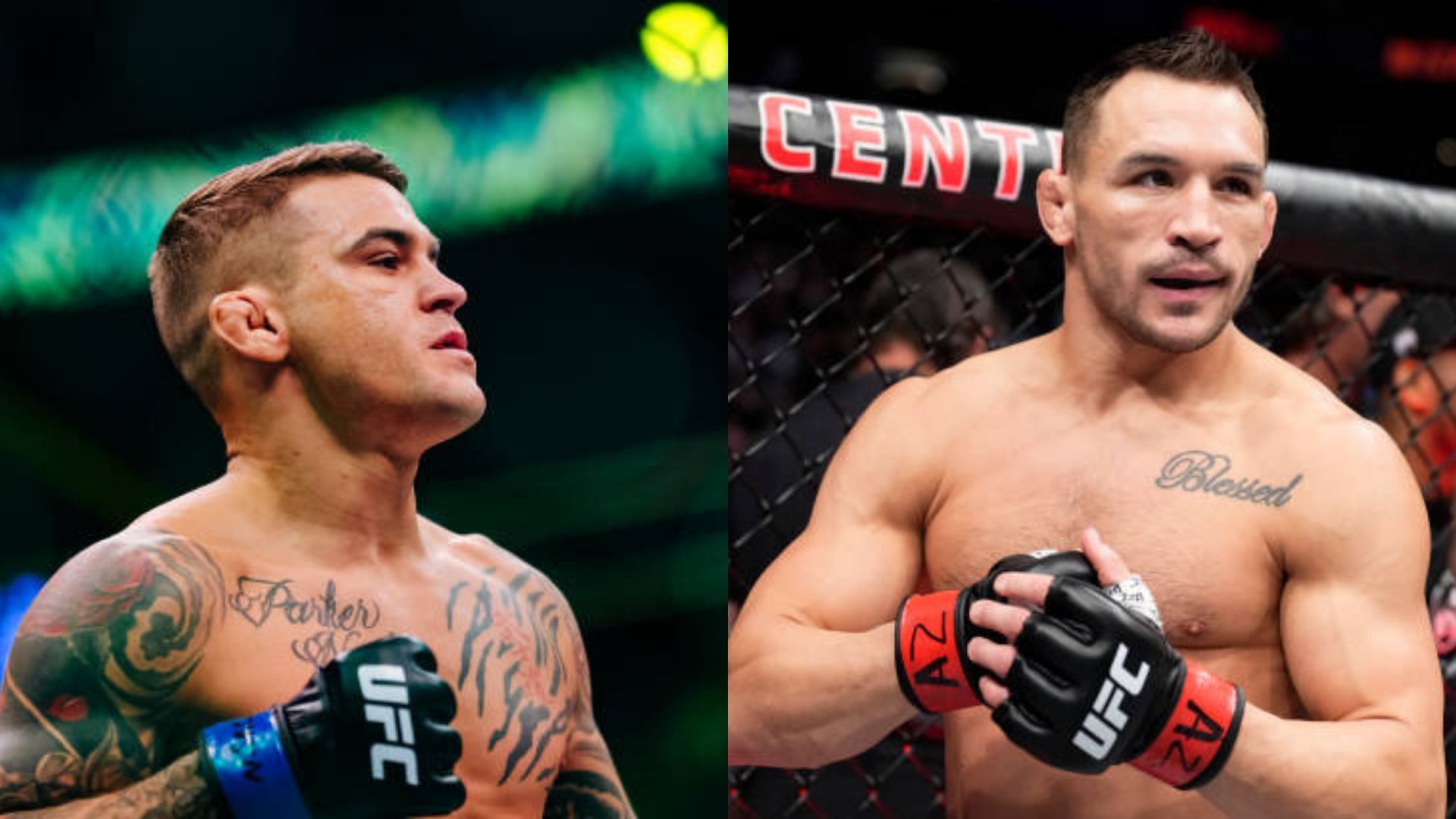 Poirier (L) is willing to make his return in the coming months, possibly against Michael Chandler (R).