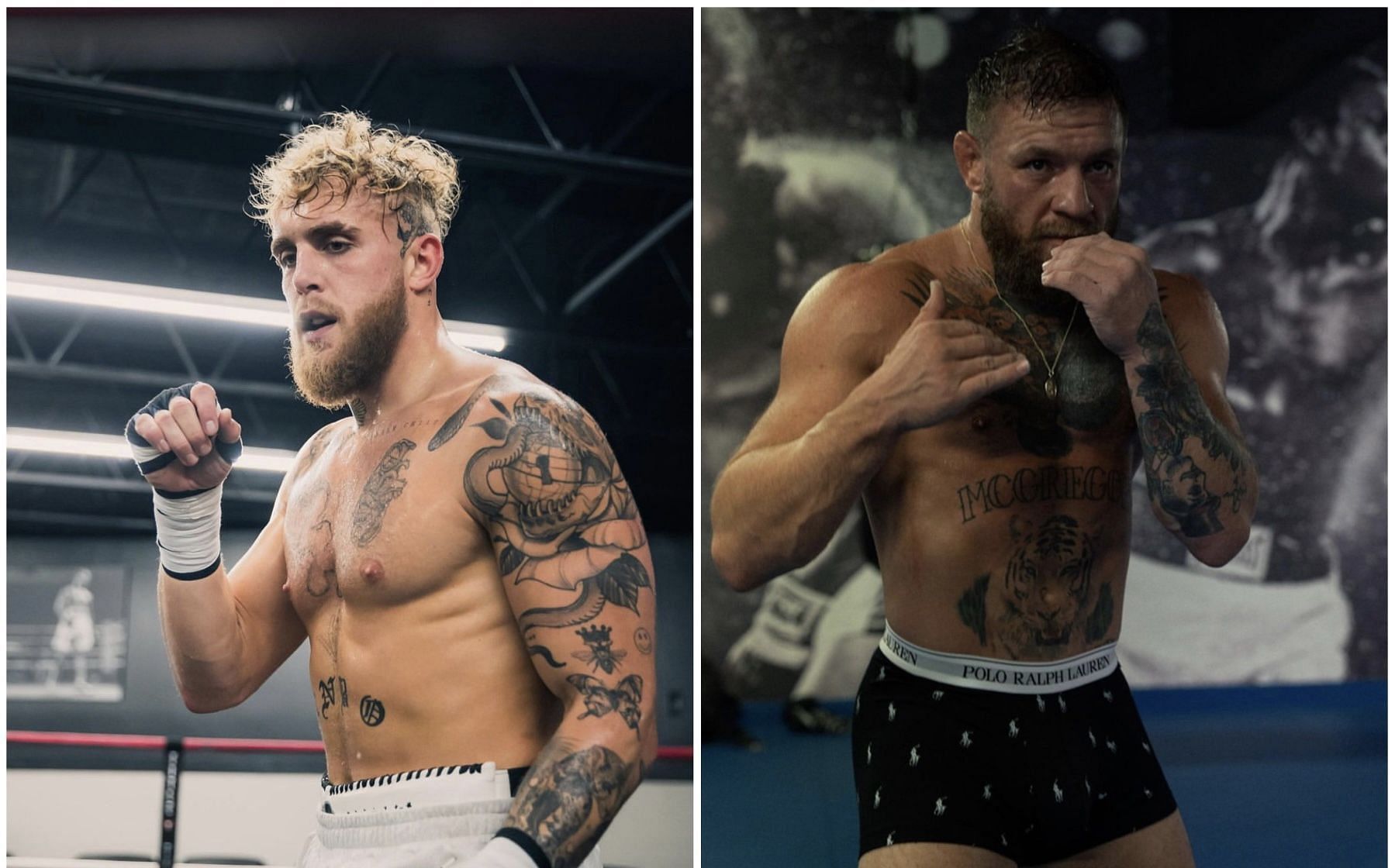 Jake Paul (left) and Conor McGregor (right) - [Images via @thenotoriousmma and @jakepaul on Instagram]