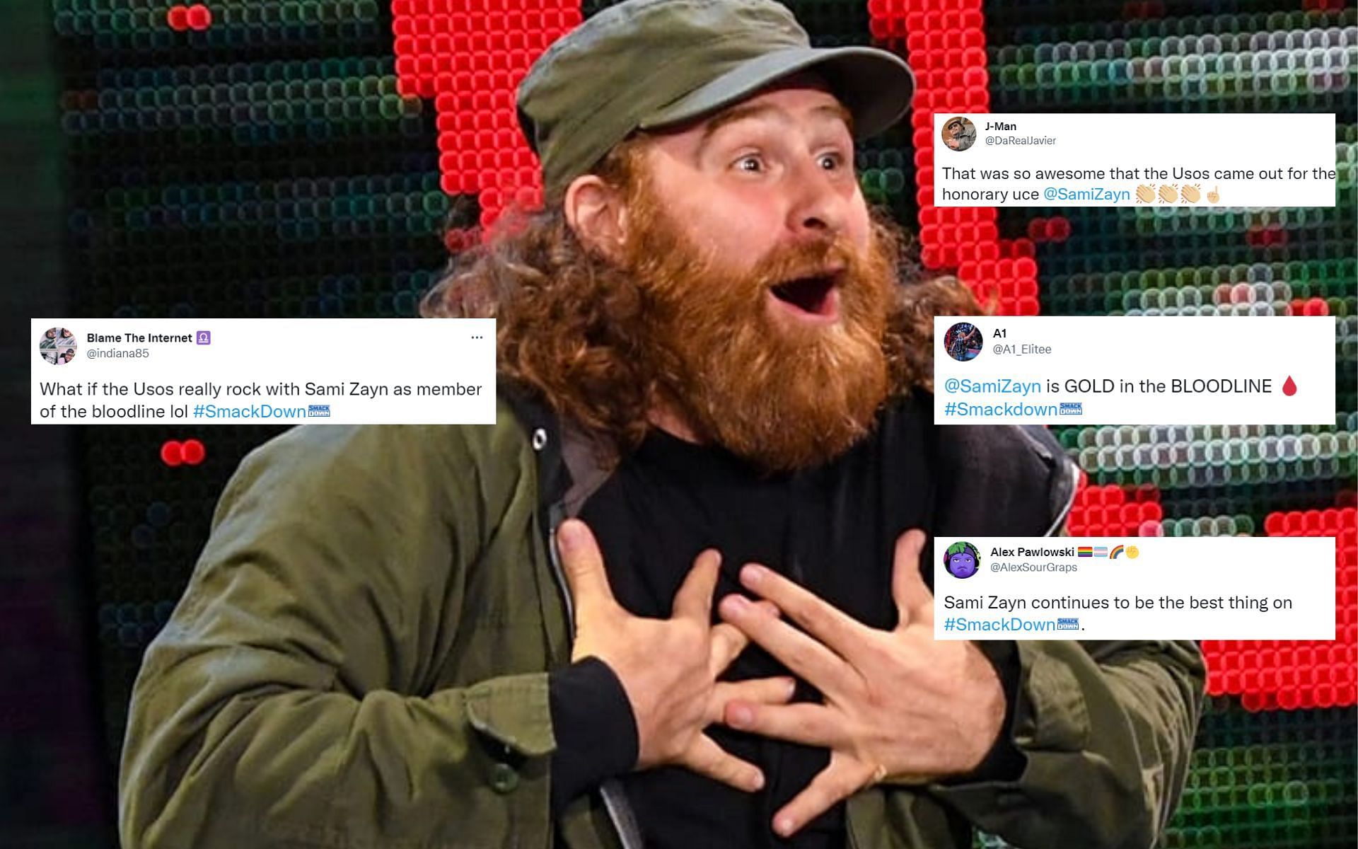 Sami Zayn has been standing up for The Bloodline over the past couple of months.