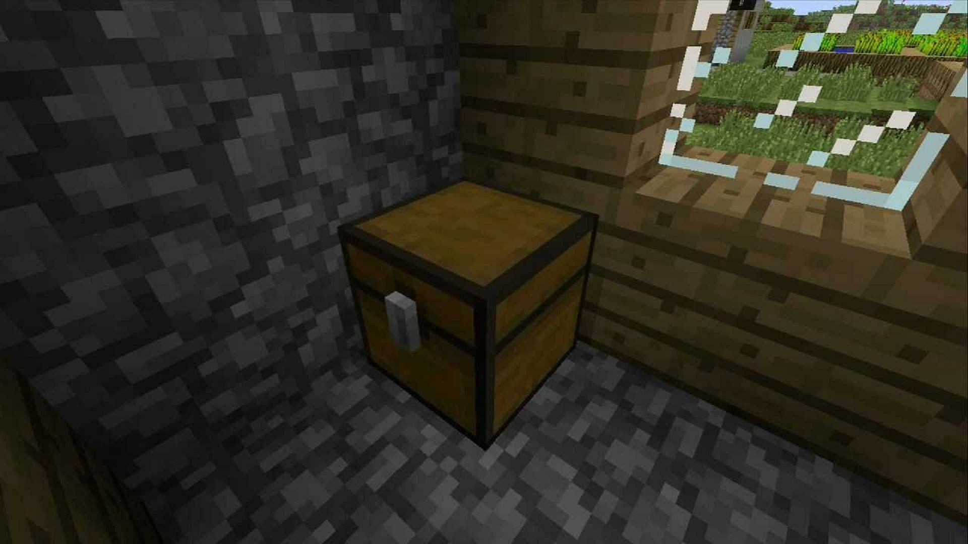 Blacksmiths sometimes keep a few diamonds in a chest nearby (Image via Swordking090/Youtube)