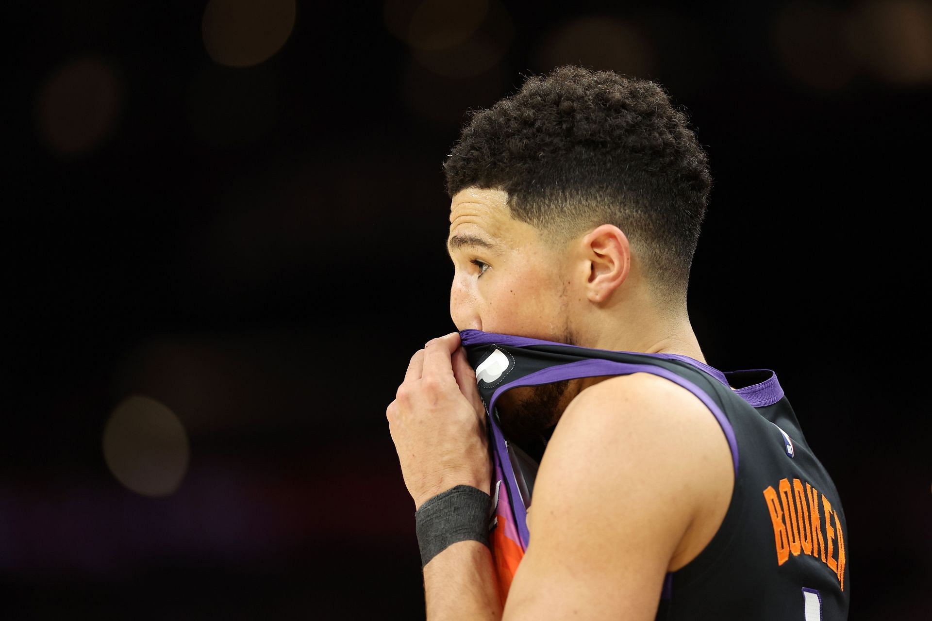 Devin Booker of the Phoenix Suns in Game 7 of the Western Conference semifinals