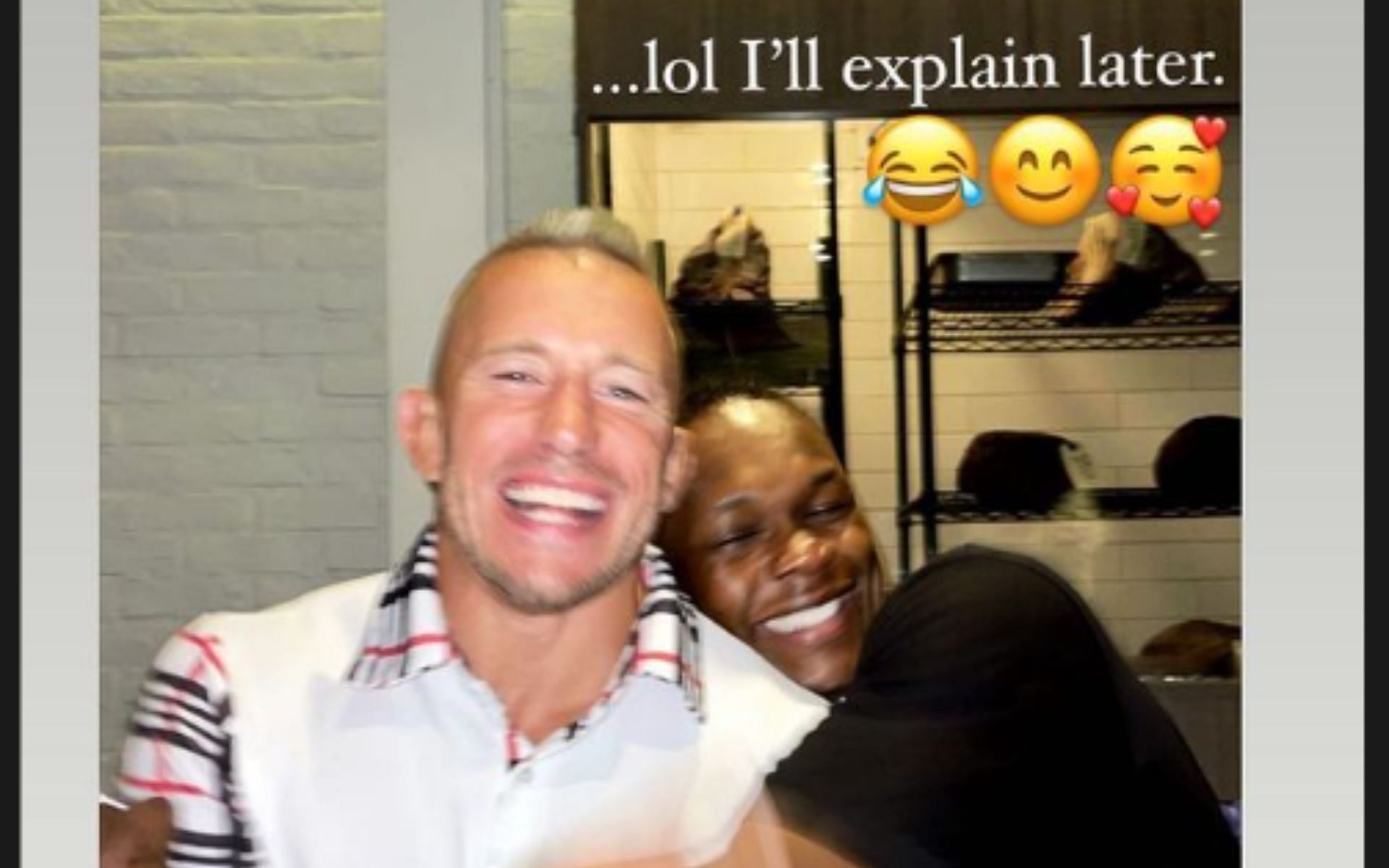Georges St-Pierre (left) and Israel Adesanya (right) [Image courtesy of @stylebender Instagram]