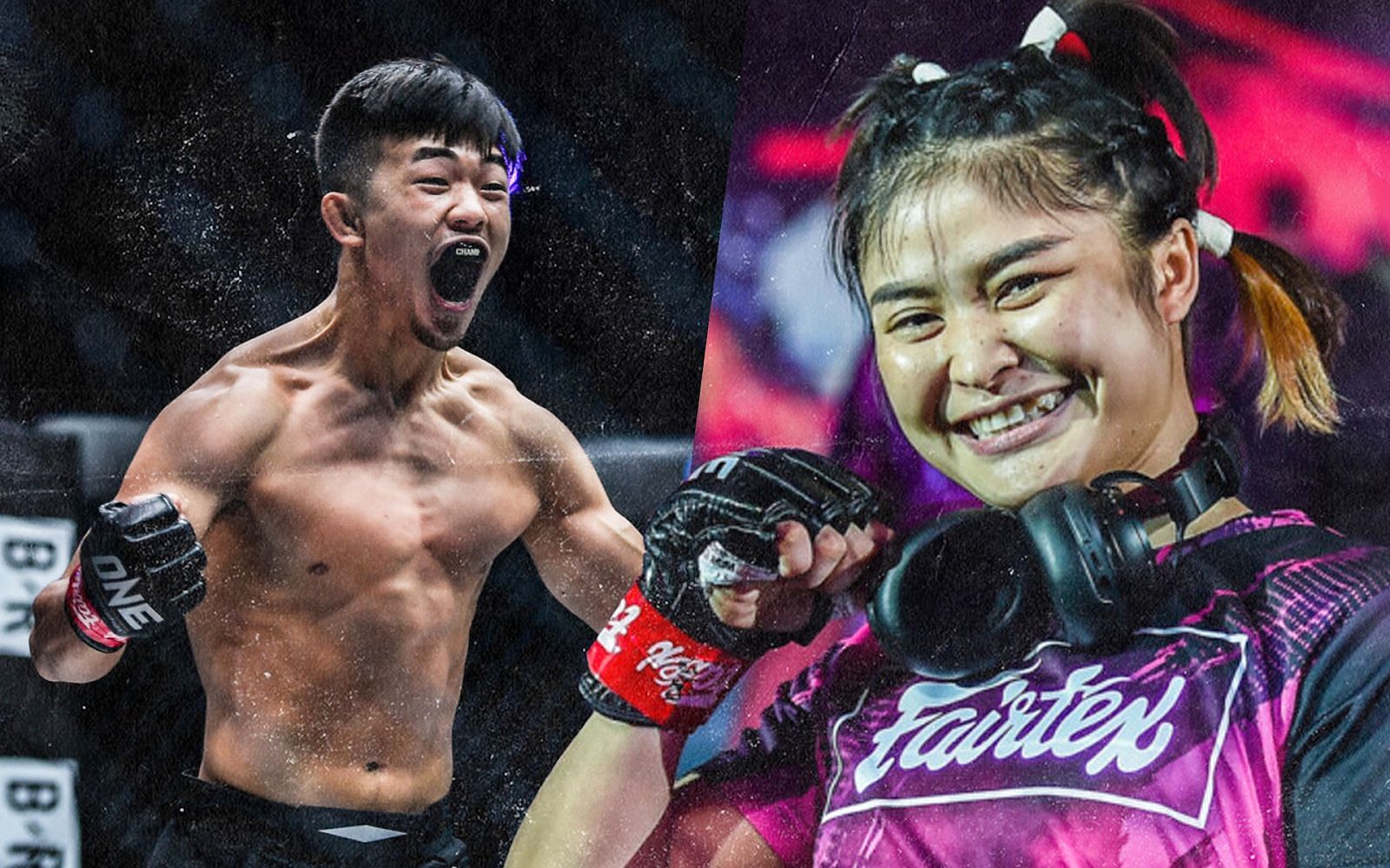 Christian Lee (L) is impressed by the improvements of Stamp Fairtex in MMA. | [Photos: ONE Championship]