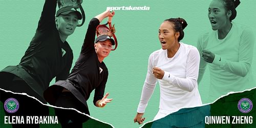 Elena Rybakina (L) & Qinwen Zheng will clash in Wimbledon R3