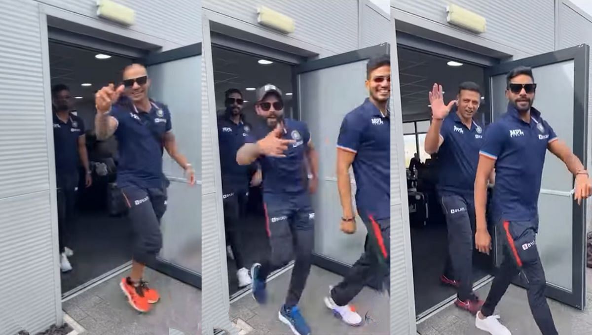 Team India performers in the viral &ldquo;Hey&rdquo; reel. Pic: Shikhar Dhawan/ Instagram