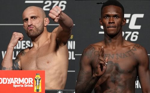 Alexander Volkanovski (left) and Israel Adesanya (right) (Images via Twitter/UFC)