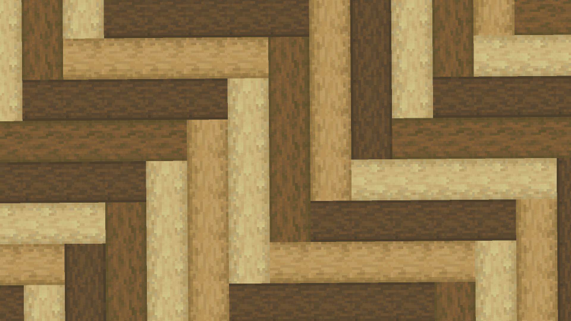 A wooden floor design for a modern home (Image via Mojang)