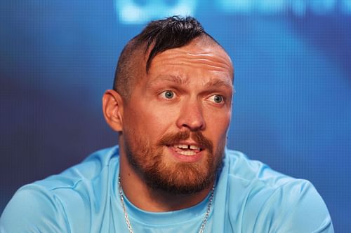 Oleksandr Usyk at Press Conference for Usyk/Anthony Joshua 2 - Images via Getty Images