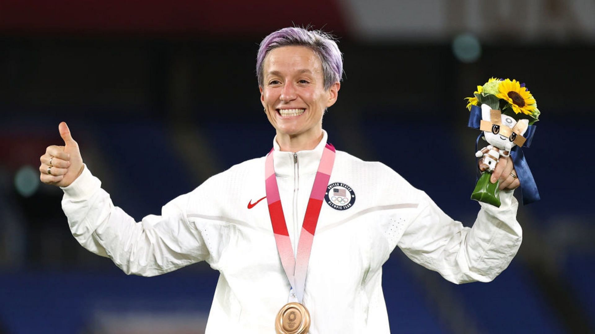 Megan Rapinoe with her Bronze medal at the 2020 Summer Olympics in Tokyo (Image via Olympics)
