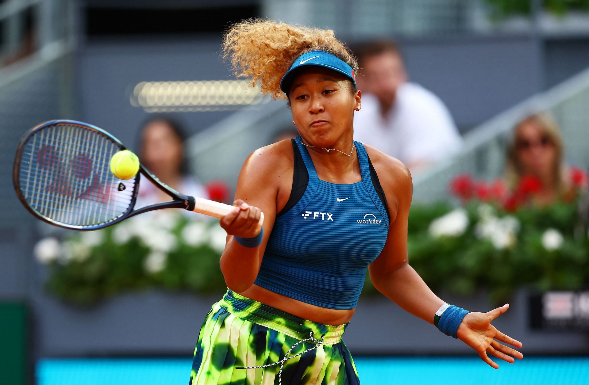 Naomi Osaka in action at the Mutua Madrid Open