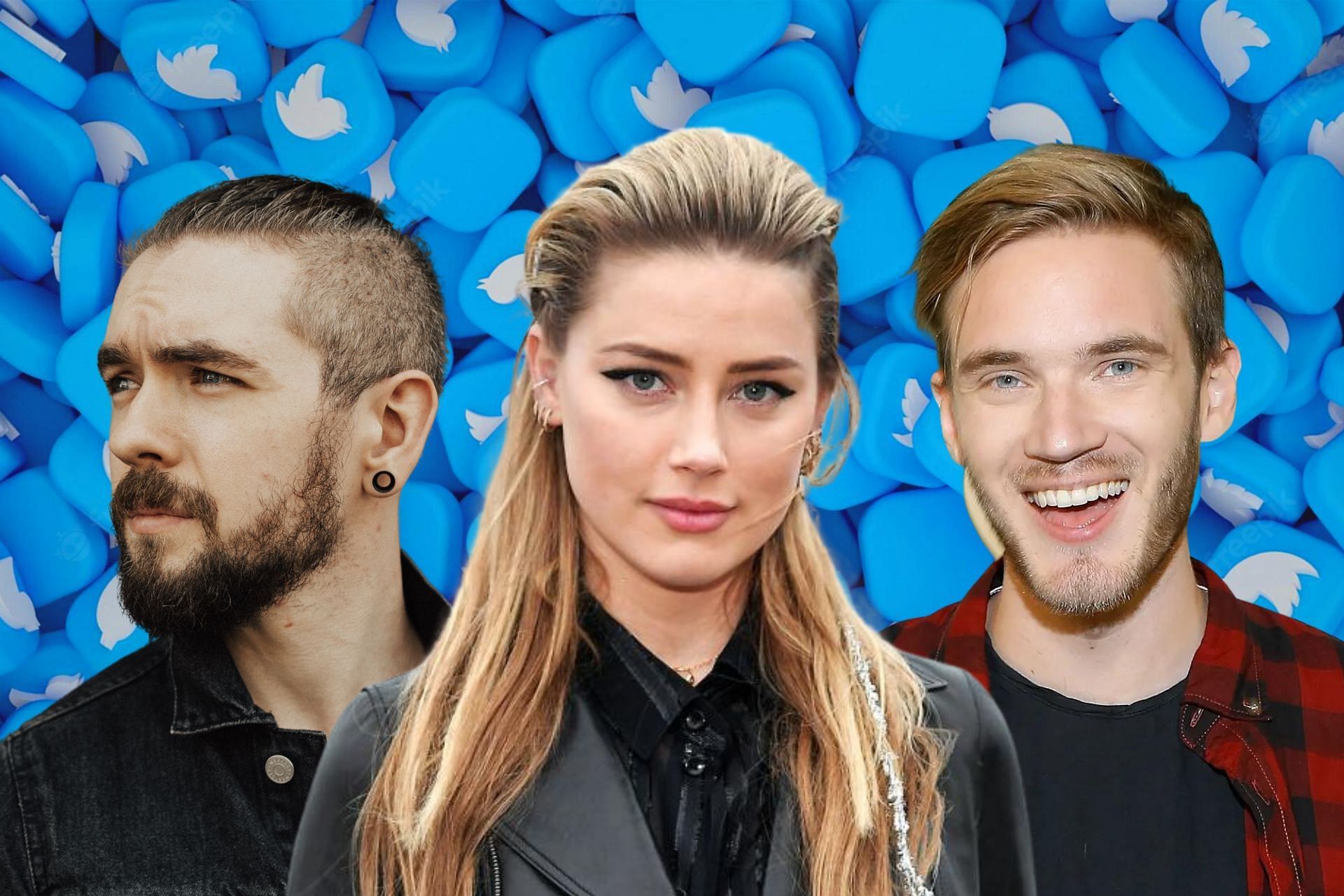 PewDiePie and Jacksepticeye are being called out for mocking Amber Heard&#039;s expression (Image via Sportskeeda) 