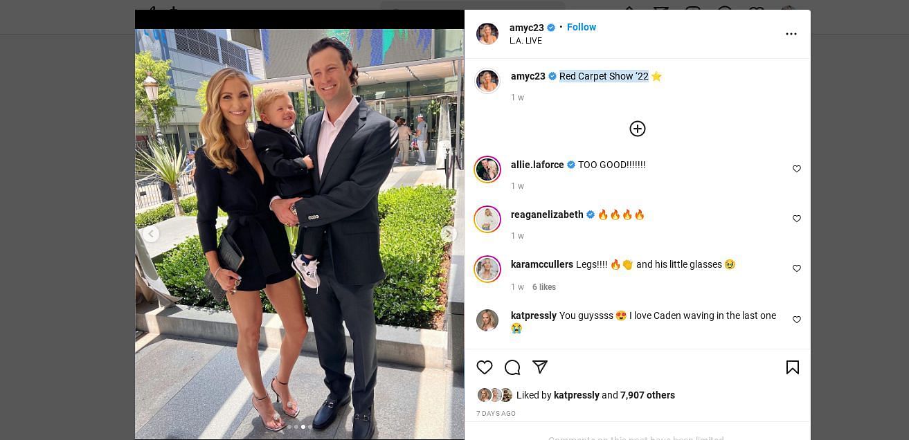 ICYMI: Amy Cole posts pictures with her husband Gerrit Cole on Instagram,  Allie LaForce can't get enough of them