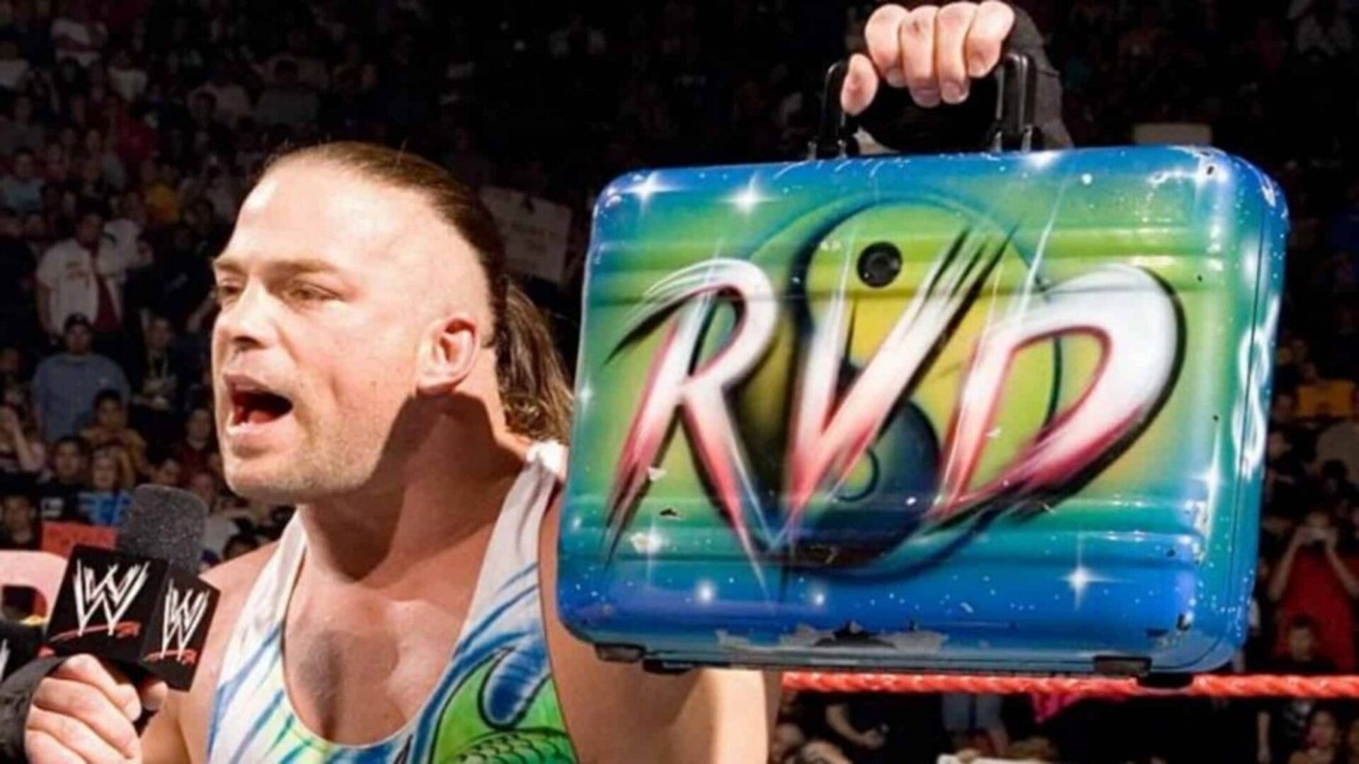 Rob Van Dam reacts to Theory winning the Money In The Bank Ladder match