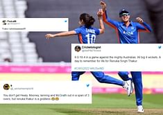 "Thakur's have got the golden arm" - Twitter reacts as India's Renuka Singh Thakur rips Aussie top-order apart in CWG 2022 opener