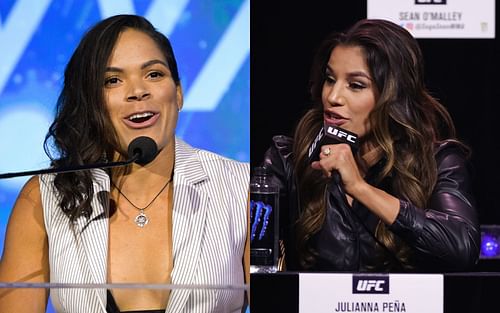 Amanda Nunes (L); Julianna Pena (R)