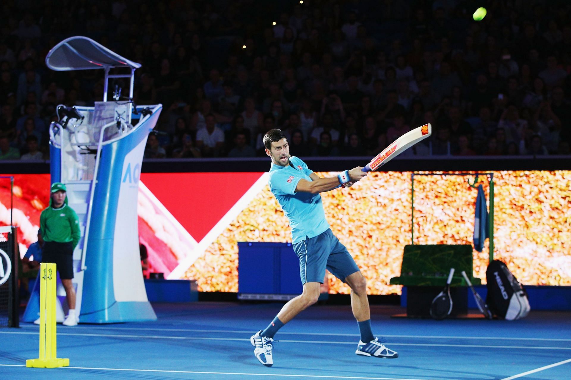 Novak Djokovic played cricket with Late Shane Warne in 2017.