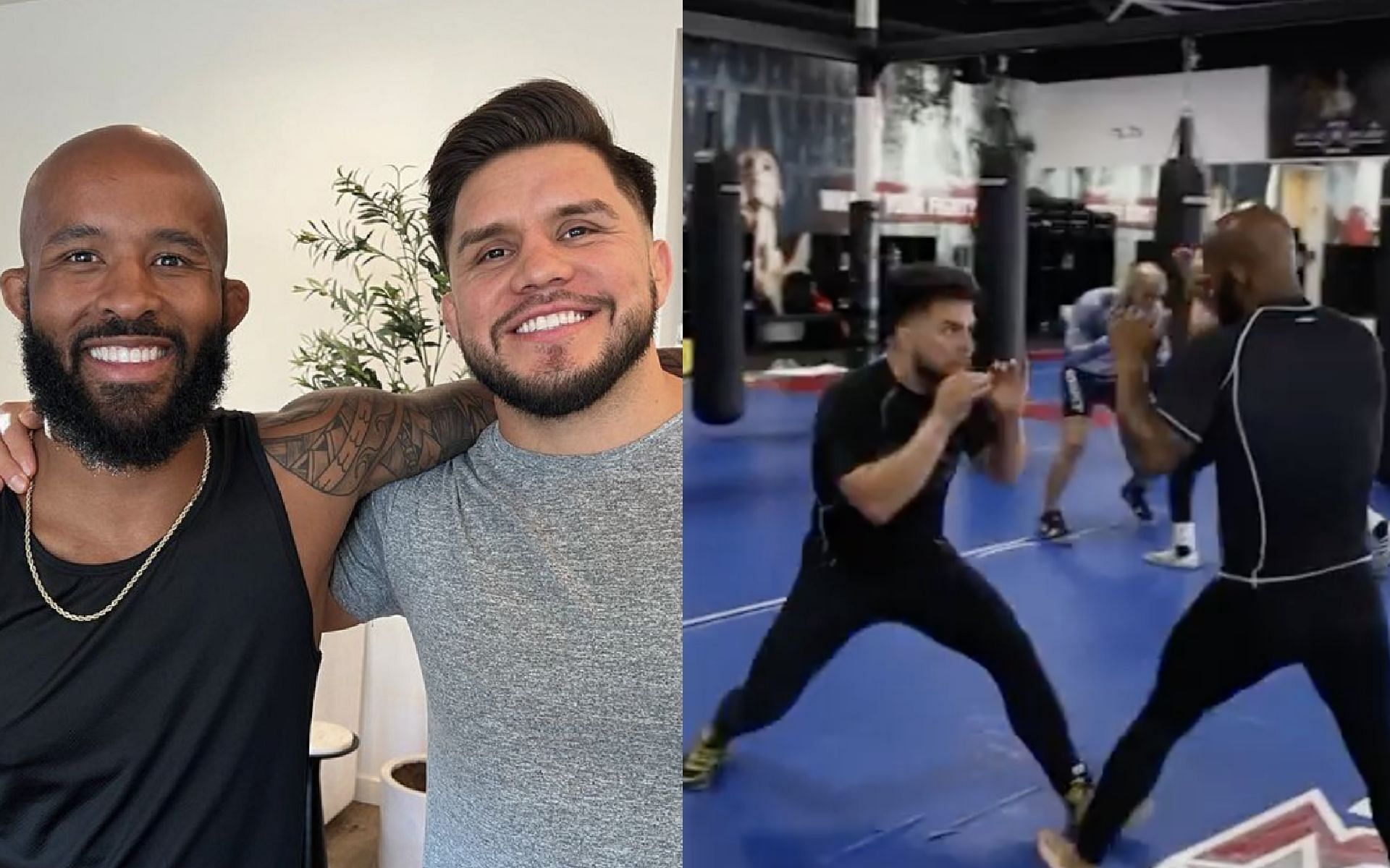 Demetrious Johnson (left) and Henry Cejudo (right) train together ahead of ONE 161. [Photos Demetrious Johnson Instagram, Henry Cejudo Instagram]