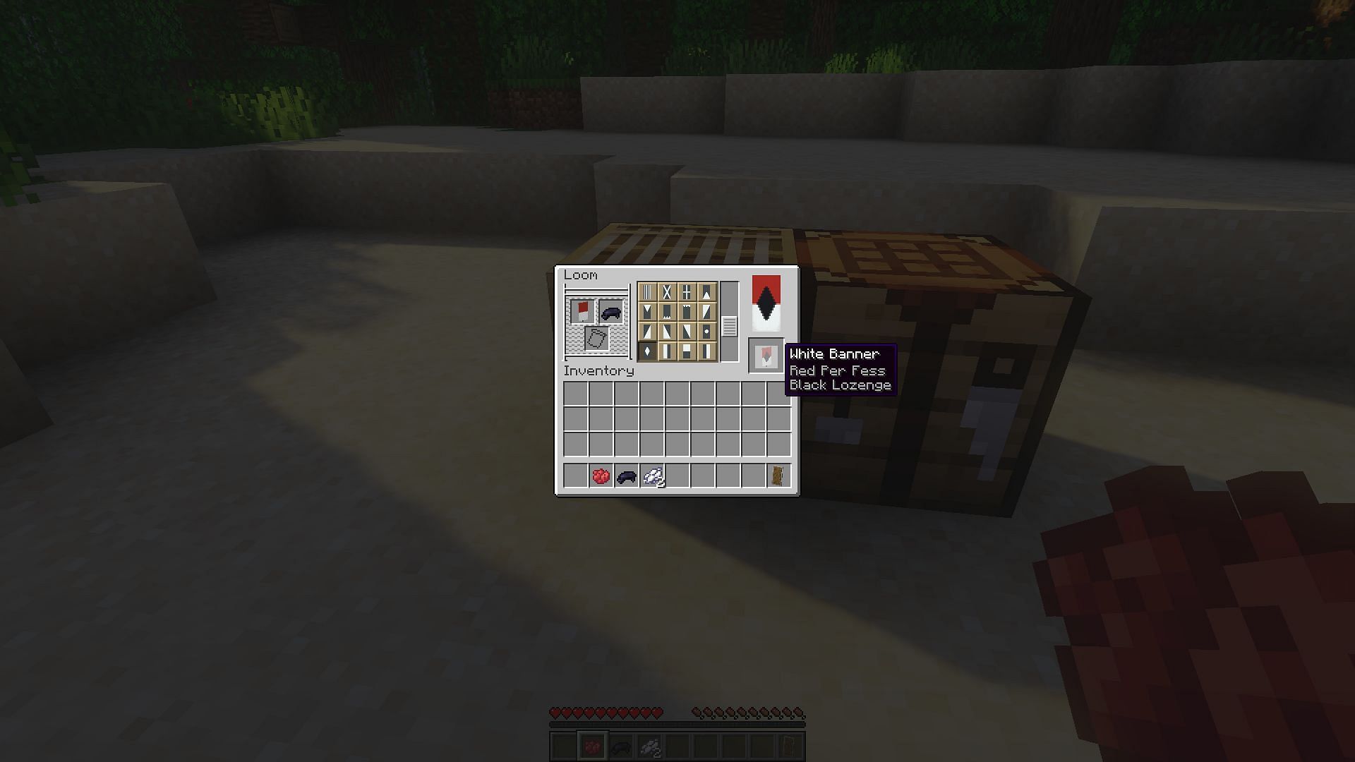 Step two of the custom shield (Image via Minecraft)