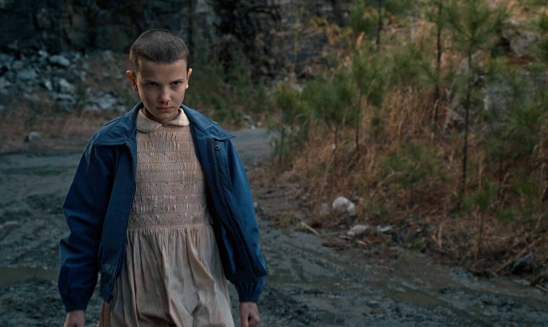 Eleven in her iconic Season 1 pink dress (Image via Netflix)