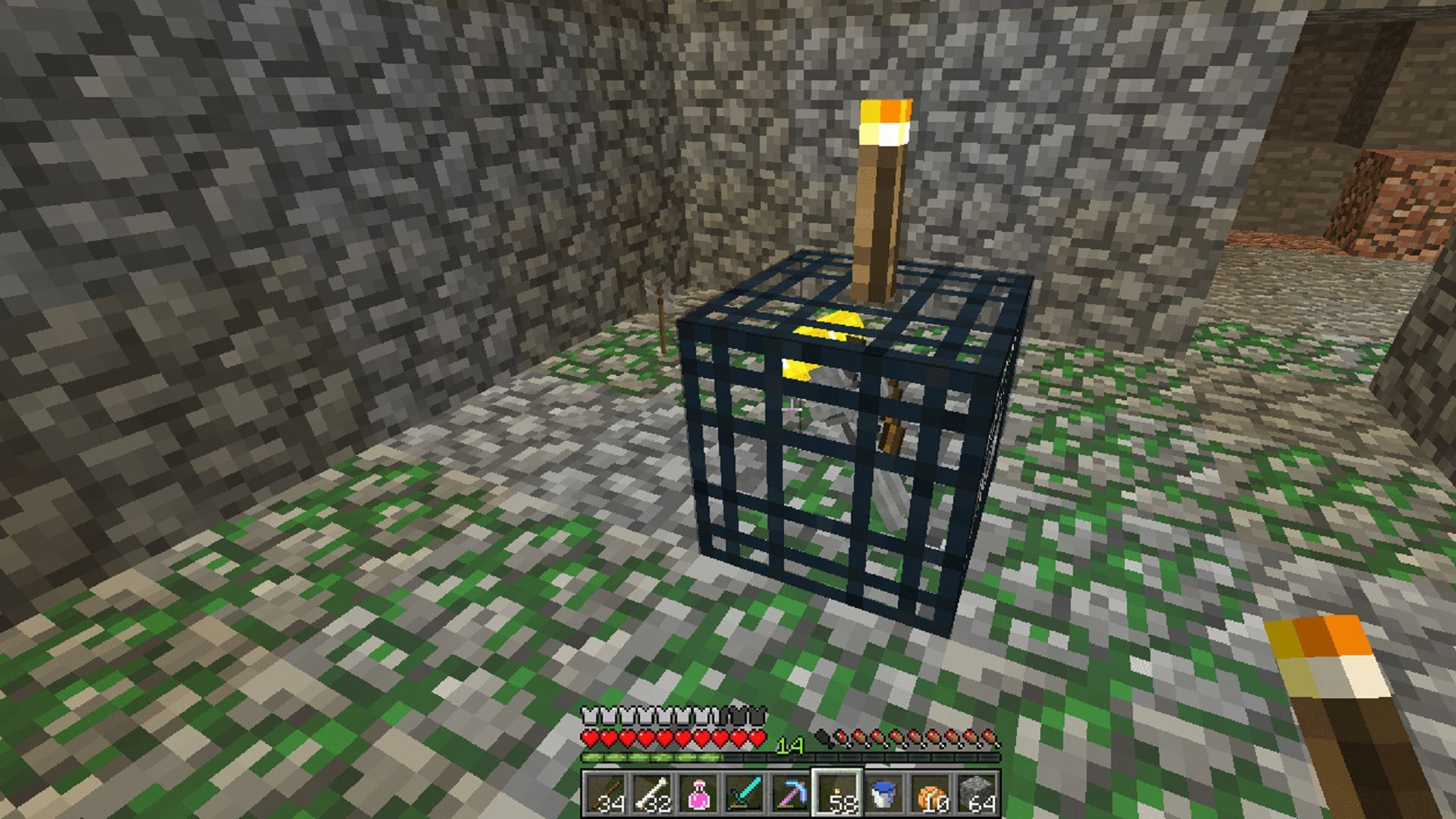 A mob spawner block in Minecraft (Image via u/comicholdinghands/Reddit)