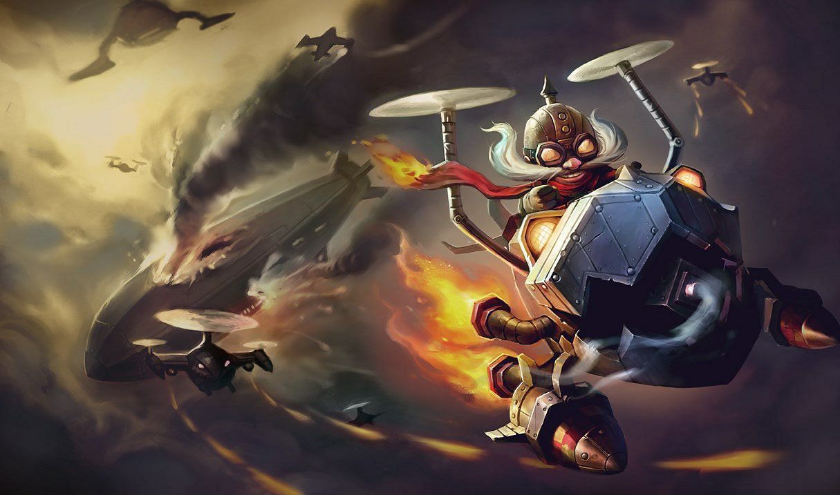 Corki will experience massive shiifts in this patch (Image via Riot Games)
