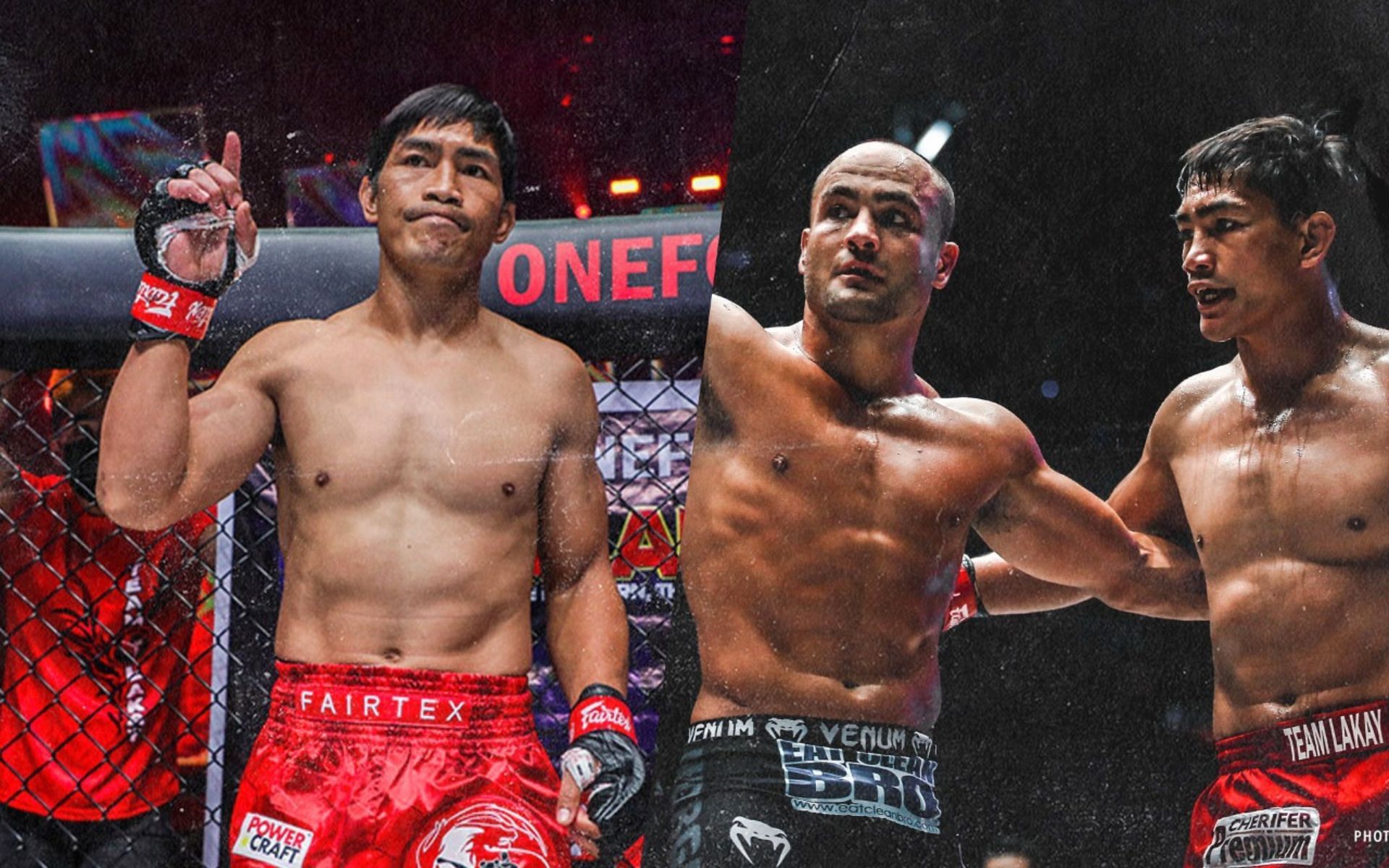 (left) Eduard &#039;Landslide&#039; Folayang and (left) Eddie &#039;The Underground King&#039; Alvarez [Credit: ONE Championship]