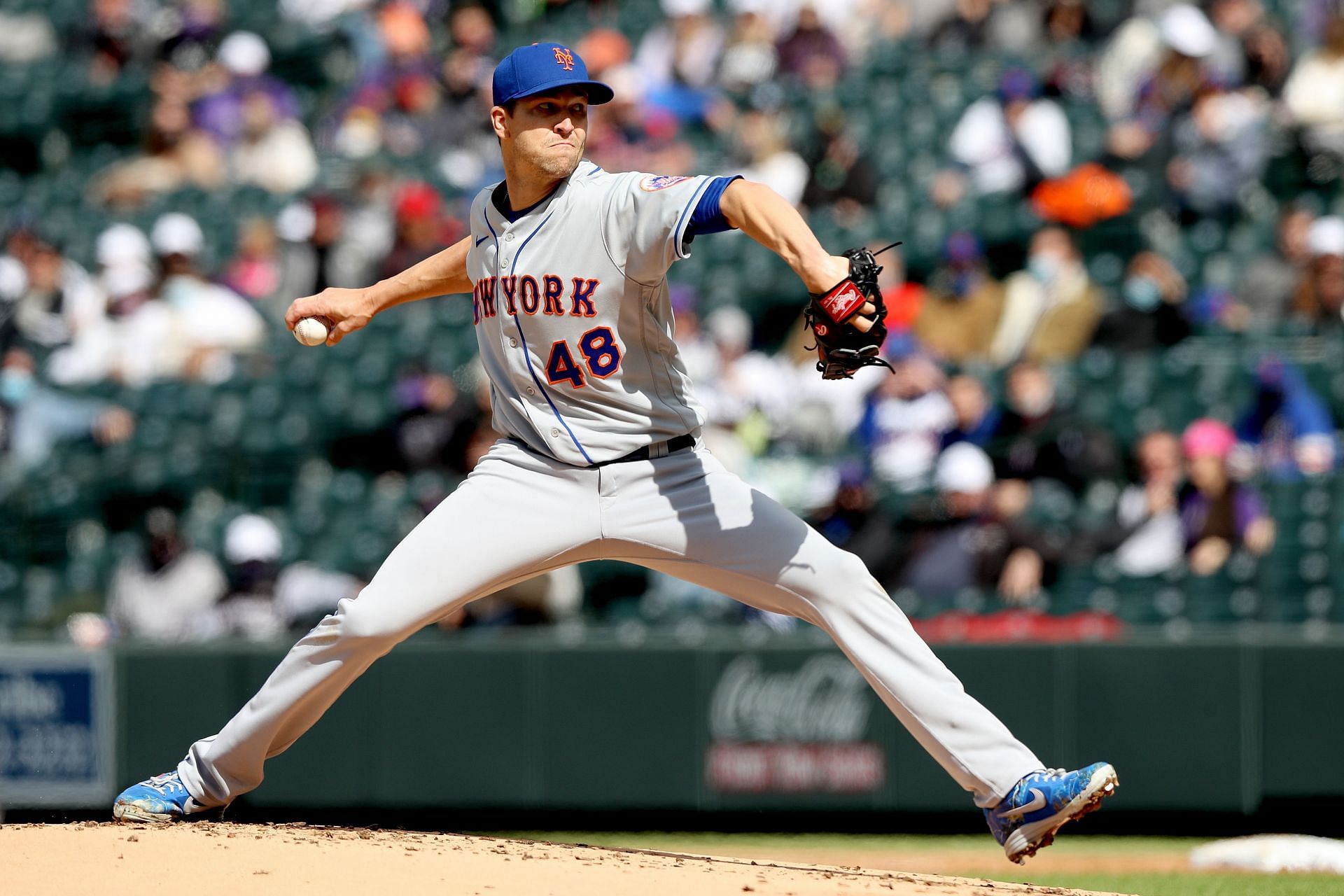 Starting pitcher Jacob deGrom of the New York Mets against the Colorado Rockies 