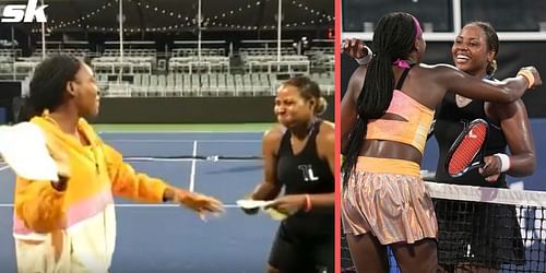 Coco Gauff and Taylor Townsend completed the tortilla slap challenge after their friendly in Atlanta