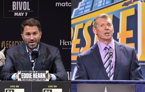 Eddie Hearn (left) Vince McMahon (right)