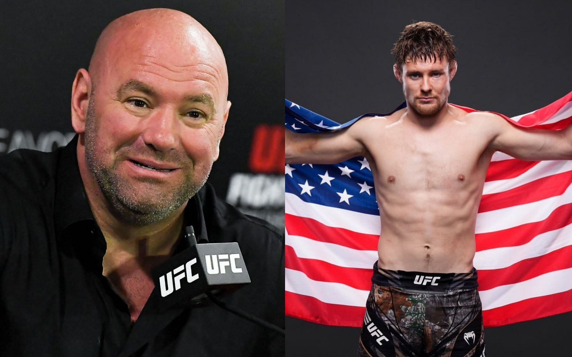 Dana White (left) Bryce Mitchell (right) [Images courtesy: Getty and @thugnasty_ufc via Instagram]